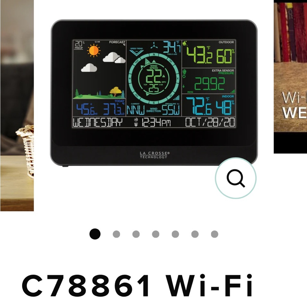 LA Crosse Technology Weather Station, Wi-Fi wind + weather